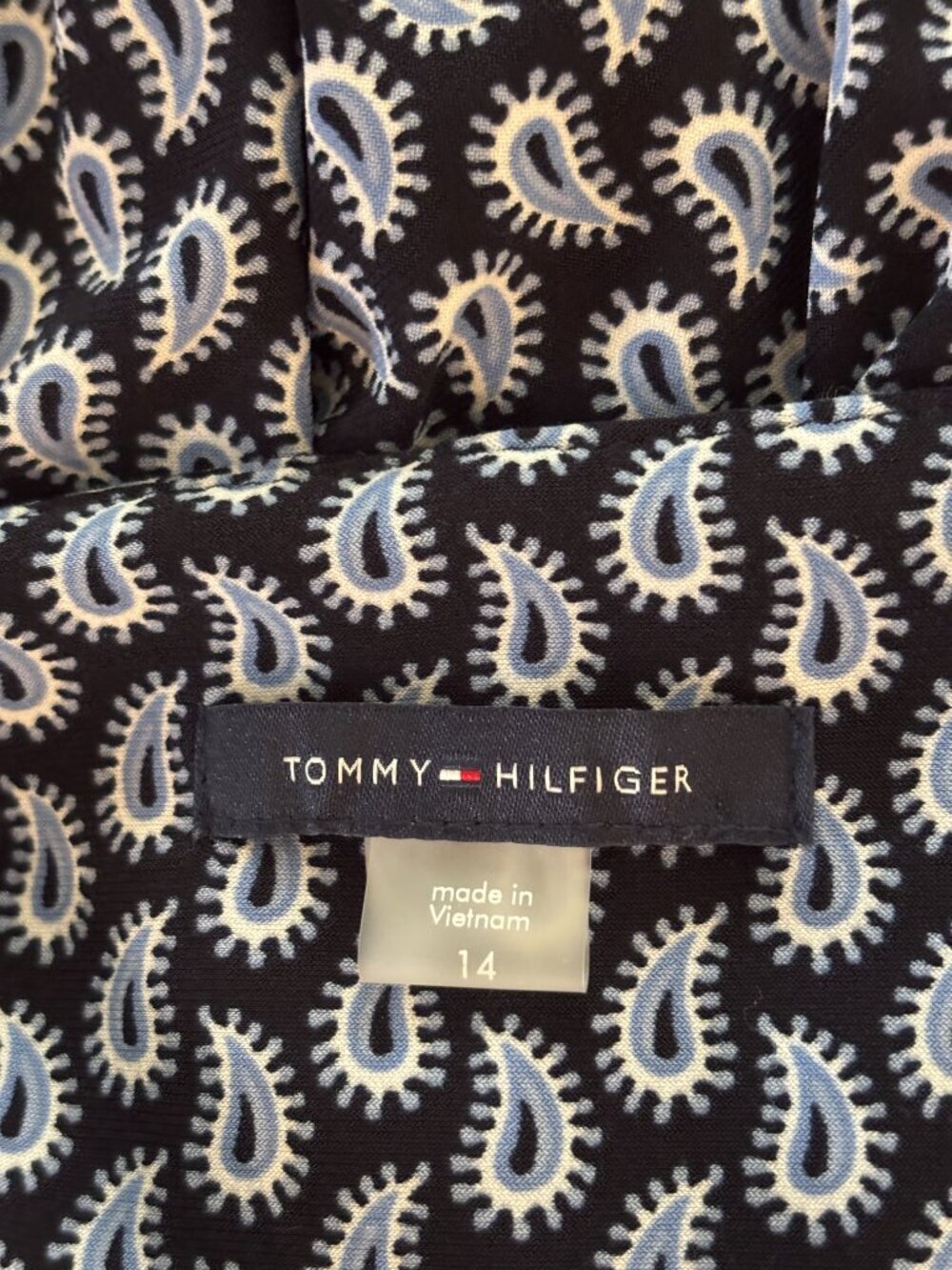 CLEARANCE Tommy Hilfiger Paisley Print Sleeveless Shift Dress Size 14 Like New - Picture 4 of 5